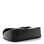 Calfskin Matelasse Small GG Marmont Shoulder Bag Black