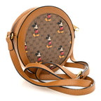 X DISNEY Mini Vintage GG Supreme Monogram Mickey Mouse Round Shoulder Bag Beige Vintage Sun Oil
