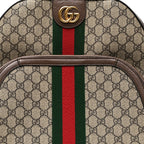 GG Supreme Monogram Medium Ophidia Day Backpack Brown