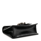 Crinkled Patent Super Mini Dionysus Shoulder Bag Black