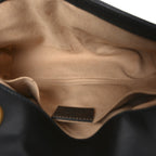 Calfskin Matelasse Mini GG Marmont Shoulder Bag Black