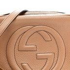 Pebbled Calfskin Small Soho Disco Bag Rose Beige