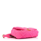 Jersey Quilted Chanel 19 Waist Bag Pink