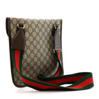 GG Supreme Monogram Web Medium Neo Vintage Flap Messenger Bag Beige New Acero