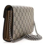 GG Supreme Monogram Mini Dionysus Chain Wallet Beige Taupe