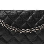 Aged Calfskin Quilted 2.55 Reissue 225 Flap Black
