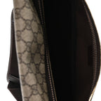 GG Supreme Monogram Belt Bag Dark Brown