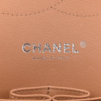 Patent Quilted Jumbo Double Flap Light Brown