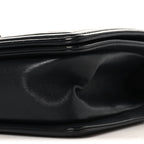 Lambskin Braided Woven Medium Boy Flap Black