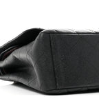 Caviar Quilted Maxi Double Flap Black
