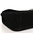 Suede Calfskin Small Souplissimo Maxi Flap Black