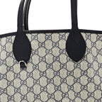 GG Supreme Monogram Denim Small Totissima Reversible Tote Beige Blue