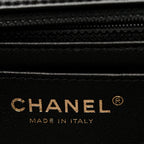 Lambskin Quilted Mini Rectangular Flap Black