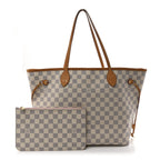 Damier Azur Neo Neverfull MM Rose Ballerine