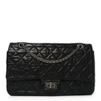 Aged Calfskin Quilted 2.55 Reissue 226 Flap Black