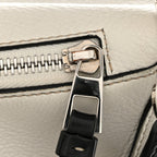 Calfskin Small Puzzle Bag Sand Soft White Black