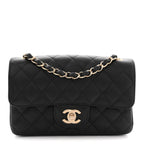 Caviar Quilted Mini Rectangular Flap Black
