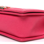Caviar Quilted Medium Boy Flap Pink