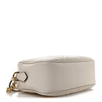 Calfskin Matelasse Small GG Marmont Chain Shoulder Bag White