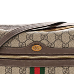 GG Supreme Monogram Web Small Ophidia Shoulder Bag Brown