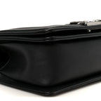 Calfskin Strass Crystal Small Boy Flap Black