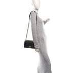 Calfskin Braided Small Boy Flap Black