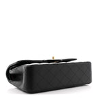 Lambskin Quilted Small Double Flap Black
