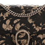 GG Supreme Monogram Arabesque Medium Dionysus Shoulder Bag Black