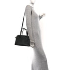 Grained Calfskin Soft Margaux 10 Bag Black
