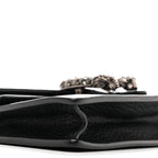 Dollar Calfskin Crystal Super Mini Dionysus Shoulder Bag Black
