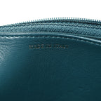 Lambskin Chevron Quilted Wallet On Chain WOC Turquoise