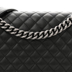 Caviar Quilted New Medium Boy Flap Black