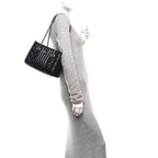 Calfskin Matelasse Aria Small GG Marmont Shoulder Tote Black