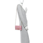 Guccissima Icon Chain Wallet Carmine Rose