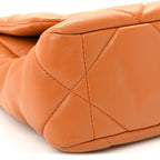 Lambskin Quilted Medium Chanel 19 Flap Light Brown