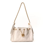 Caviar Quilted Mini Chanel 25 Handbag White