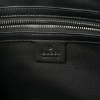 Soft GG Supreme Monogram Appia Calfskin Web East West Messenger Bag Black Grey