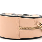 Caviar Quilted Round Filigree Crossbody Beige Black
