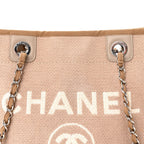Mixed Fibers Small Deauville Tote Beige