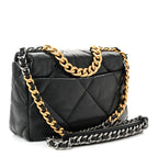 Lambskin Quilted Medium Chanel 19 Flap Black