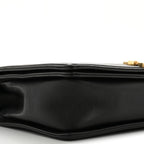 Lambskin Quilted New Medium Boy Flap Black