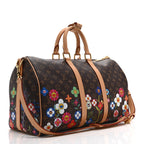 LV X TM Monogram Flowers Keepall Bandouliere 45