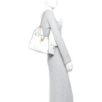 Braided Raffia Calfskin Quilted Small Chanel 25 Handbag White Black