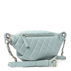 Caviar Quilted Filigree Waist Bag Light Blue