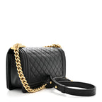 Caviar Quilted Medium Boy Flap Black