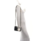 Lambskin Quilted Chanel 19 Wallet On Chain WOC Black