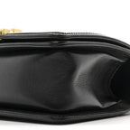 Calfskin Quilted Small Boy Flap Black