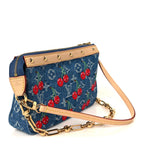 LV X TM Monogram Denim Cerises Pochette Accessories Blue
