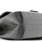 Metallic Aged Calfskin Chevron Quilted 2.55 Reissue Mini Flap Grey
