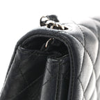 Lambskin Quilted Mini Square Flap Black